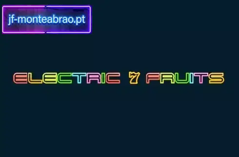 Slot Machine electrică cu 7 fructe Interfața jocului de slot Electric 7 Fruits care arată simboluri cu fructe neon
